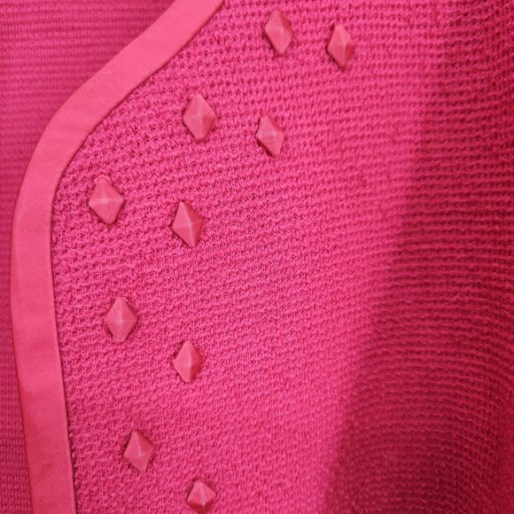 Vintage Amy Adams Knits Skirt Suit Womens Medium Studded Jacket Skirt Set 80s - Picture 5 of 16